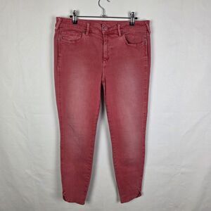 True Religion Halle Skinny Crop Pink Denim Jeans Womens Size 32‎ Colorful Casual